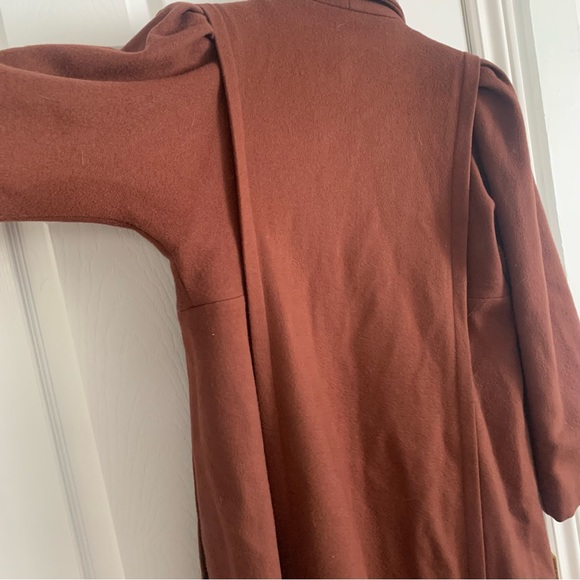 Vintage Diane Charles Brown Wool Full Length Winter Coat - Picture 13 of 16